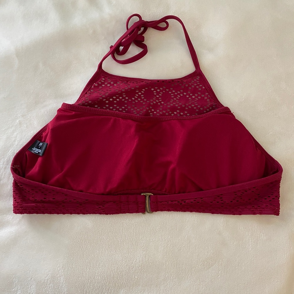 Ruby Red halter bikini top - Picture 2 of 4